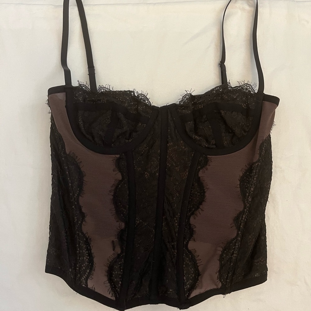 urban outfitters modern love corset in black